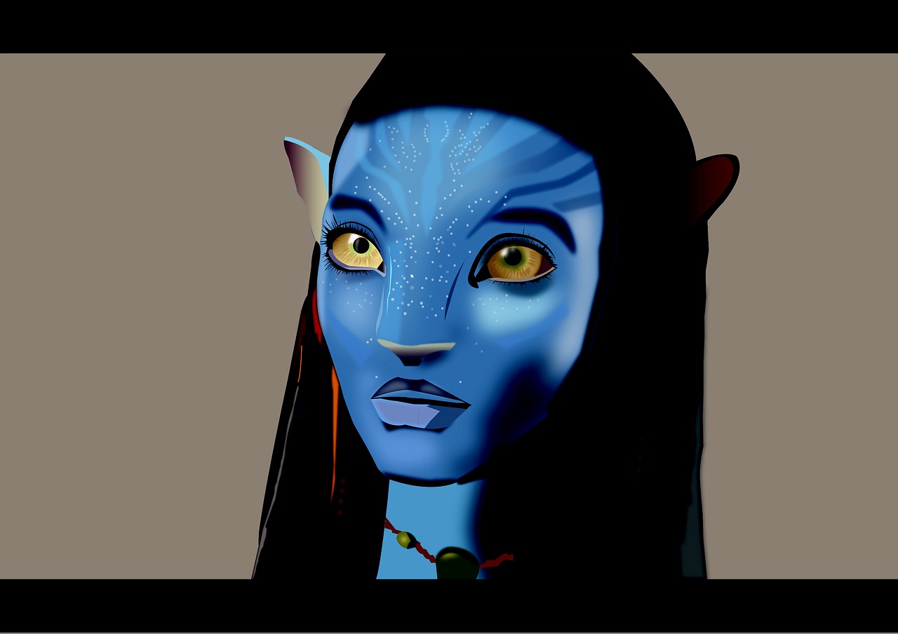 avatar neytiri blue character free photo