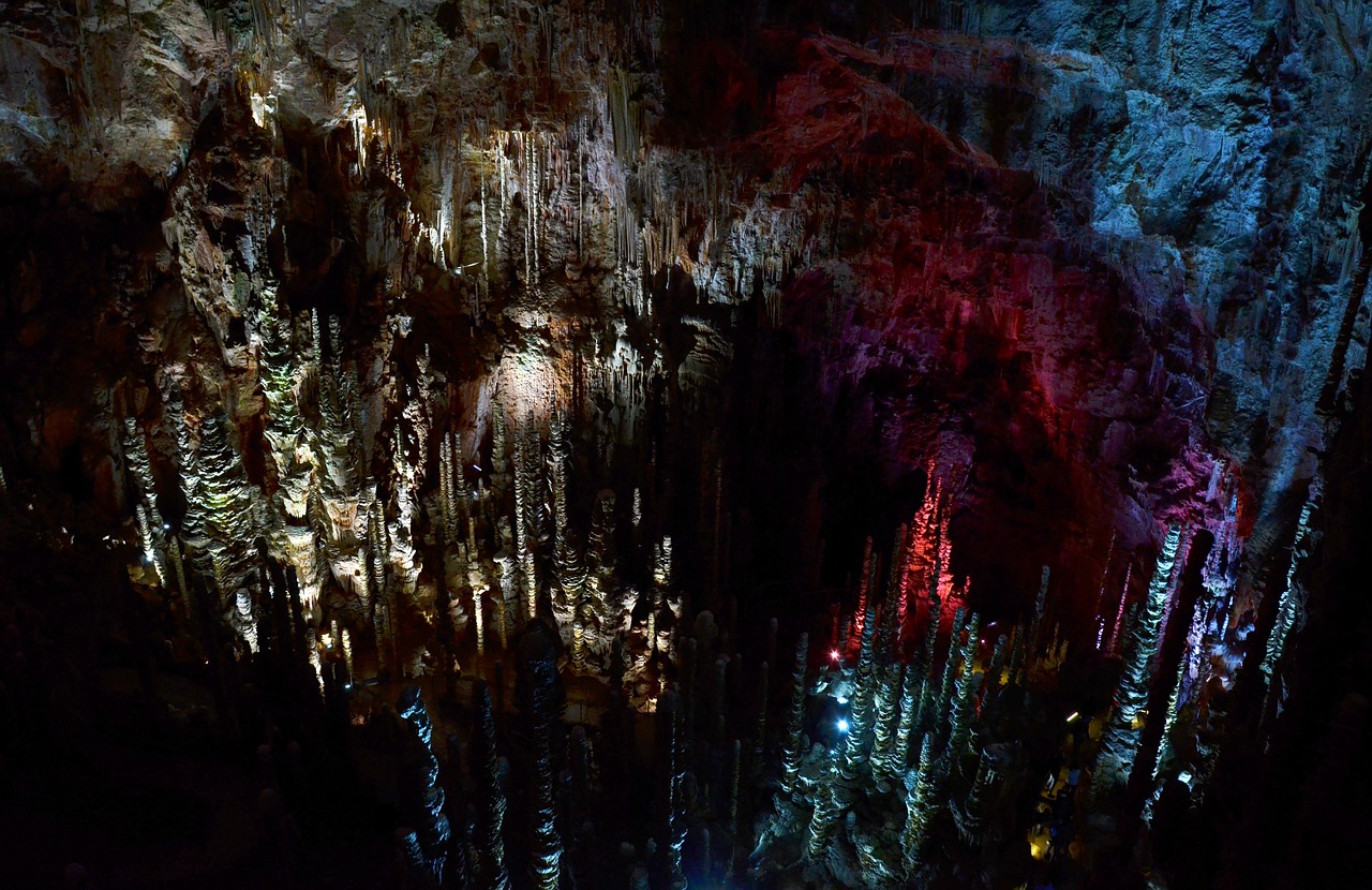 aven armand stalagmites cave free photo