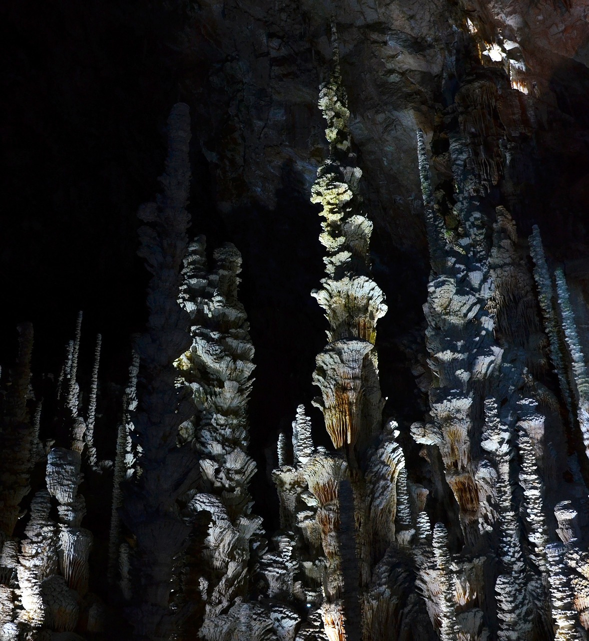 aven armand stalagmites cave free photo