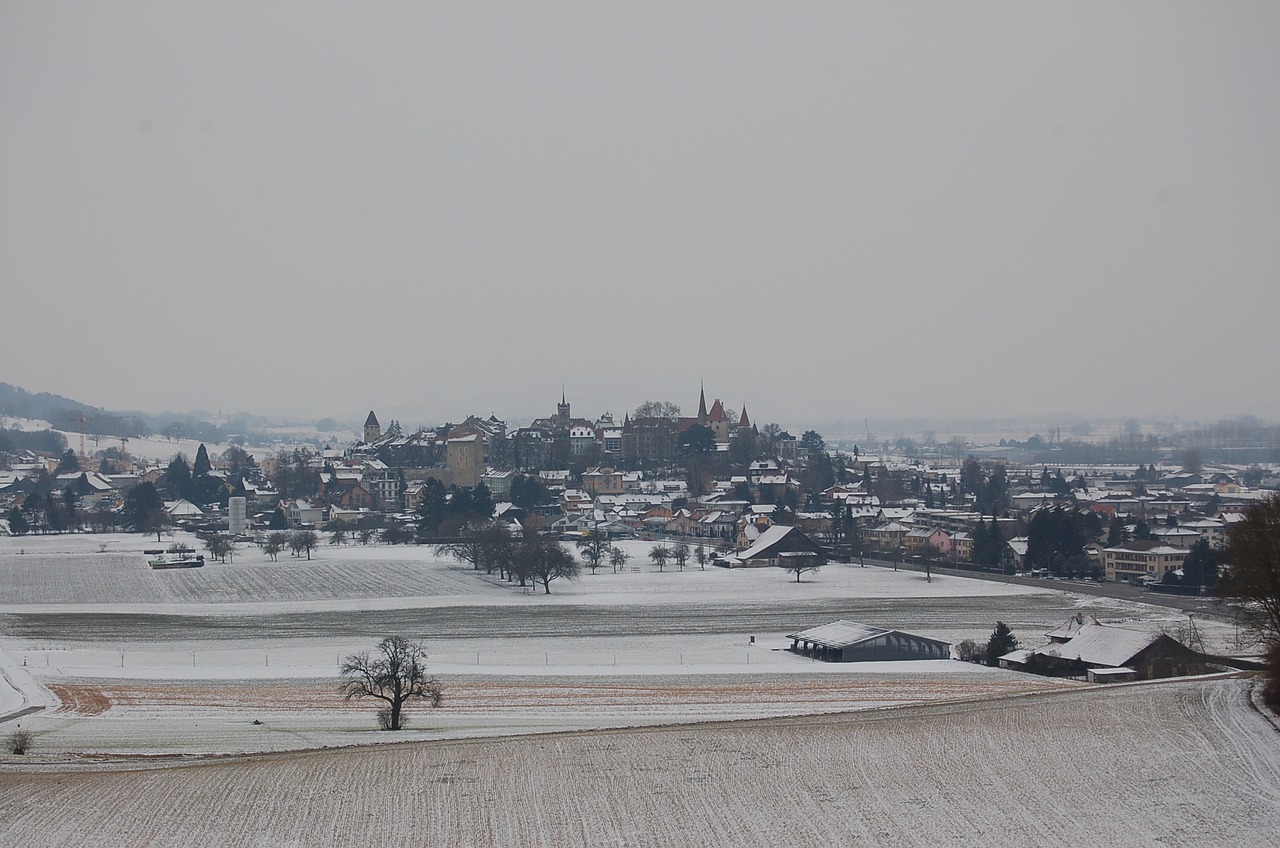 avenches village snow free photo