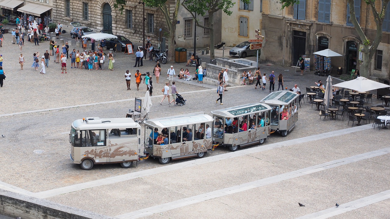 avignon pope palace square tourists free photo