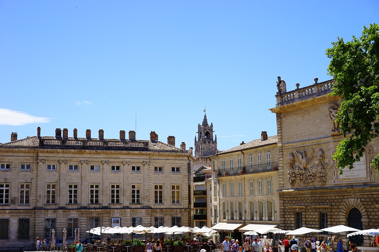 avignon city life market free photo