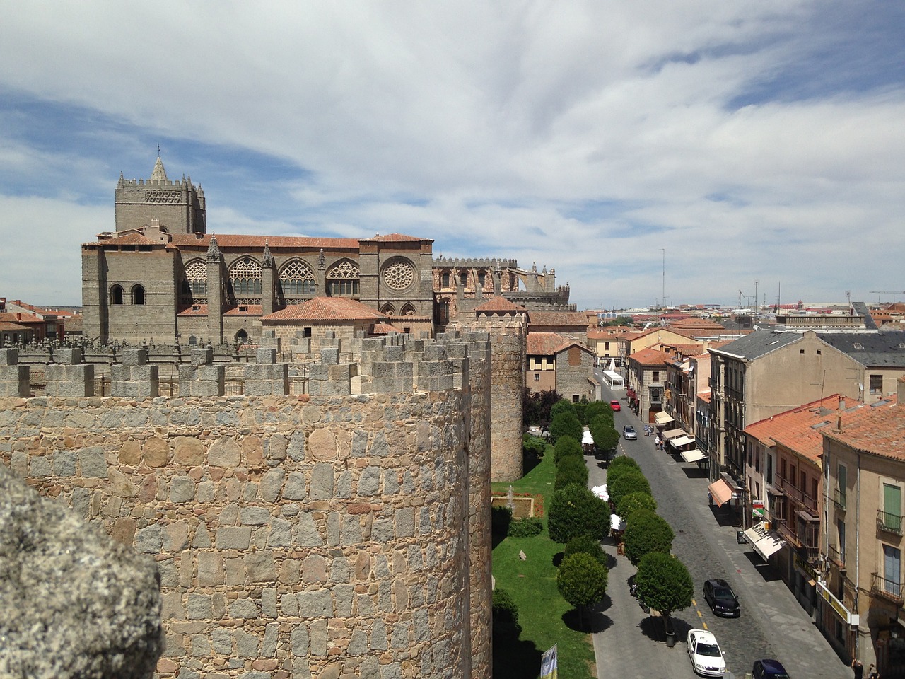 avila cathedral wall free photo