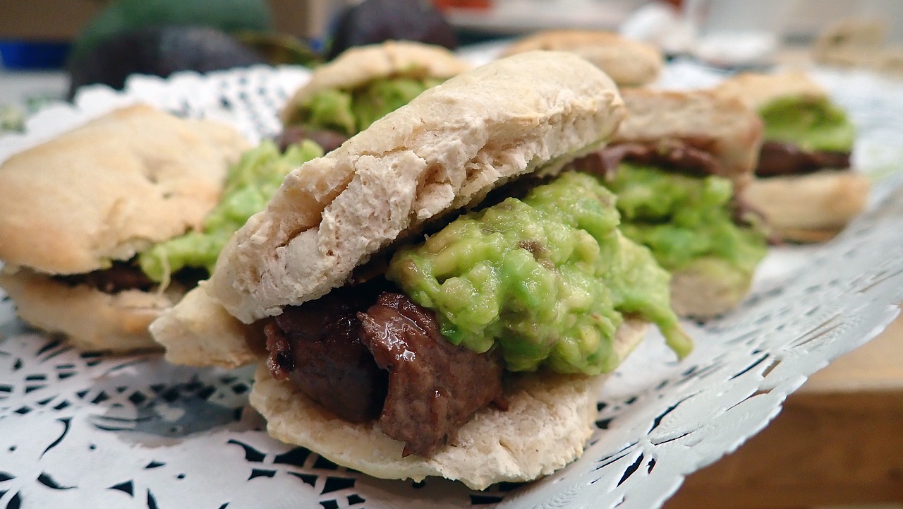 avocado  meat  sandwich free photo