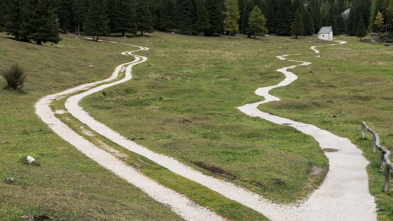 away meadow crossroads free photo