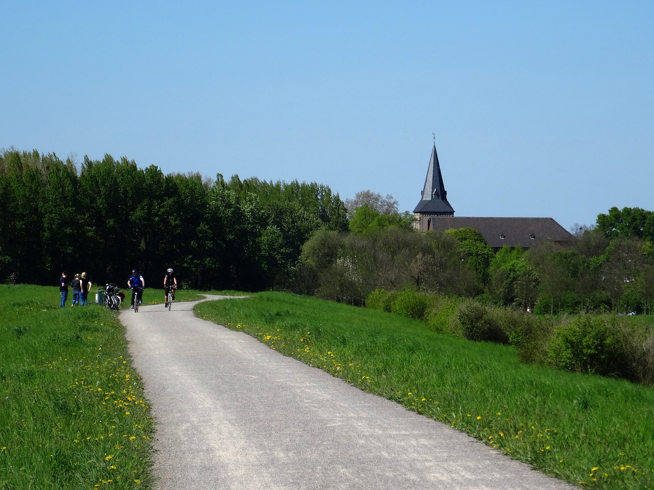 monheim am rhein away horizon free photo