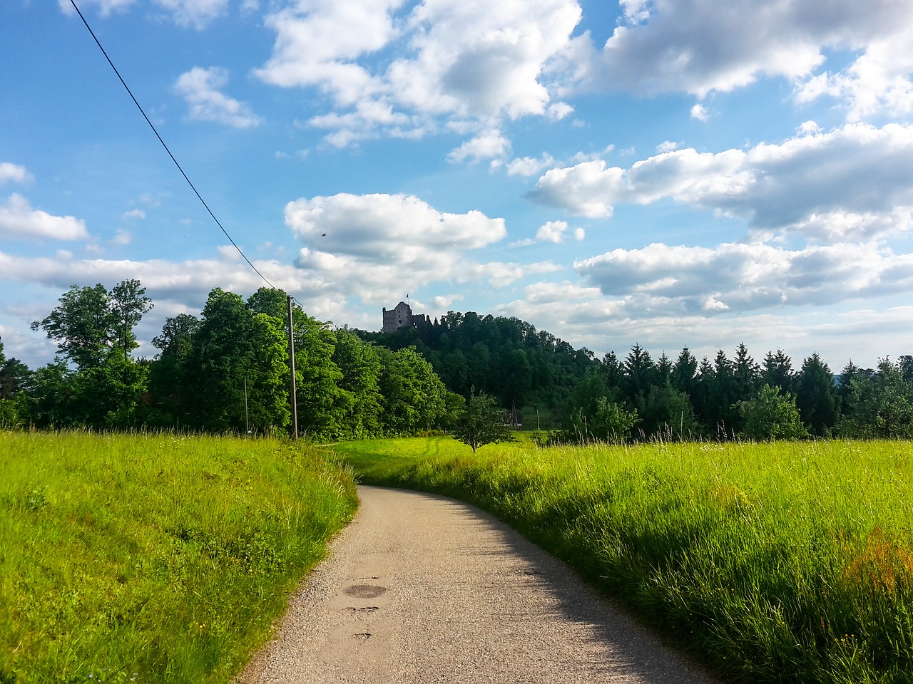 away meadow sky free photo