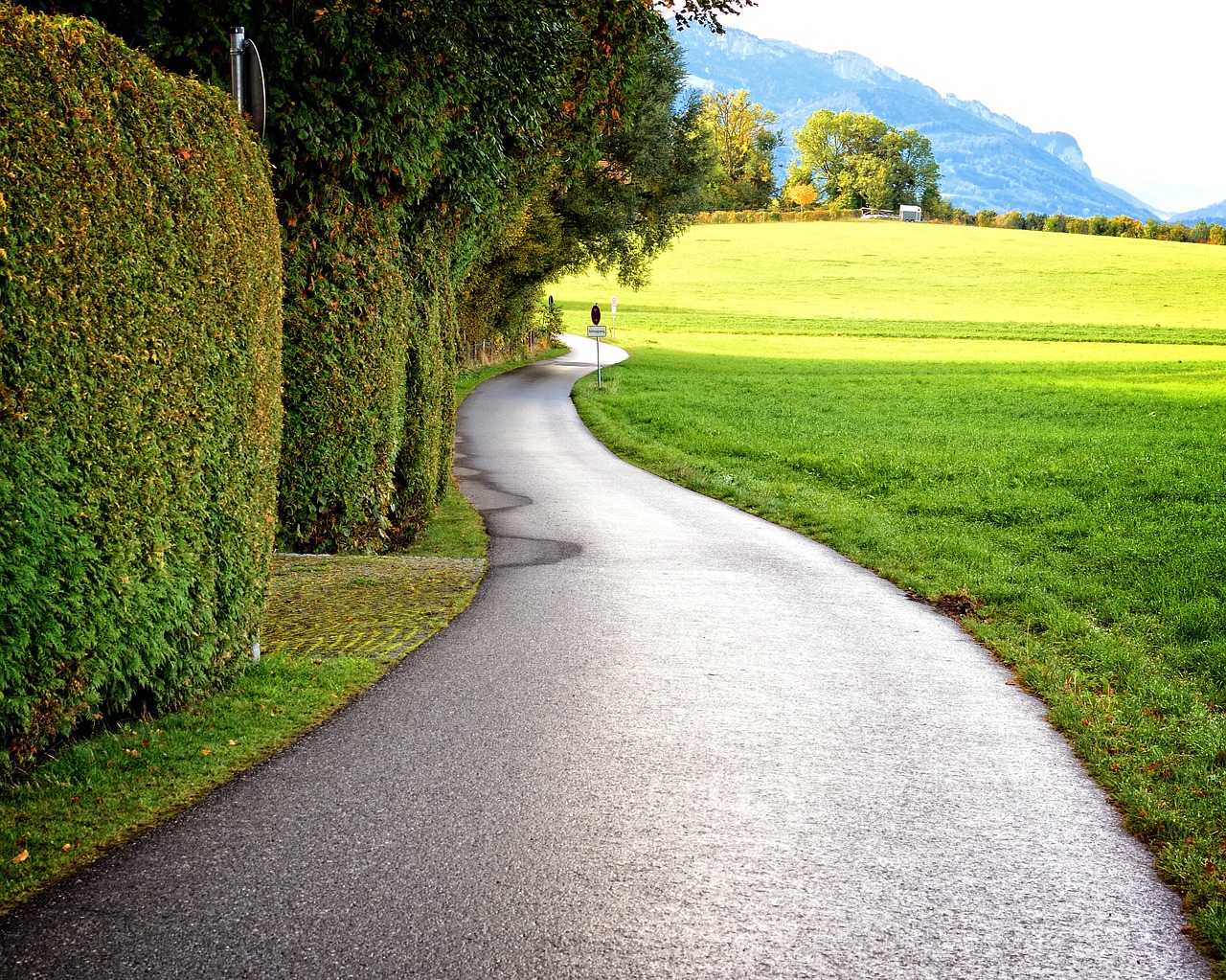 away road lane free photo