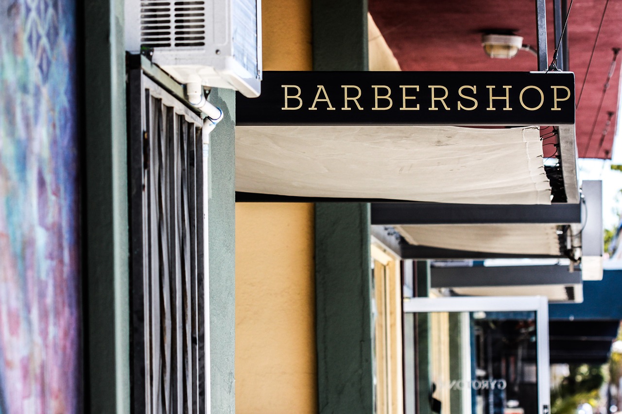 awning barbershop commercial spaces free photo