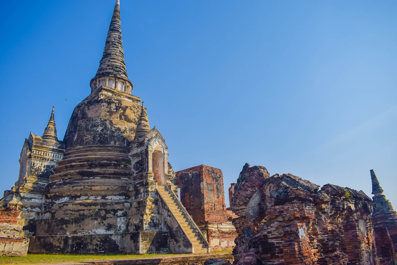 ayutthaya historical park old city ancient siam free photo