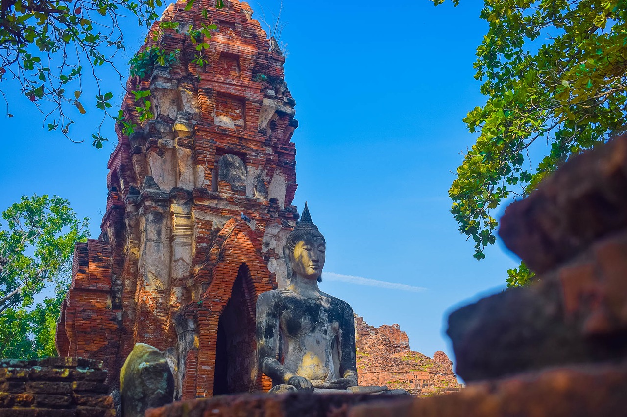 ayutthaya historical park old city ancient siam free photo