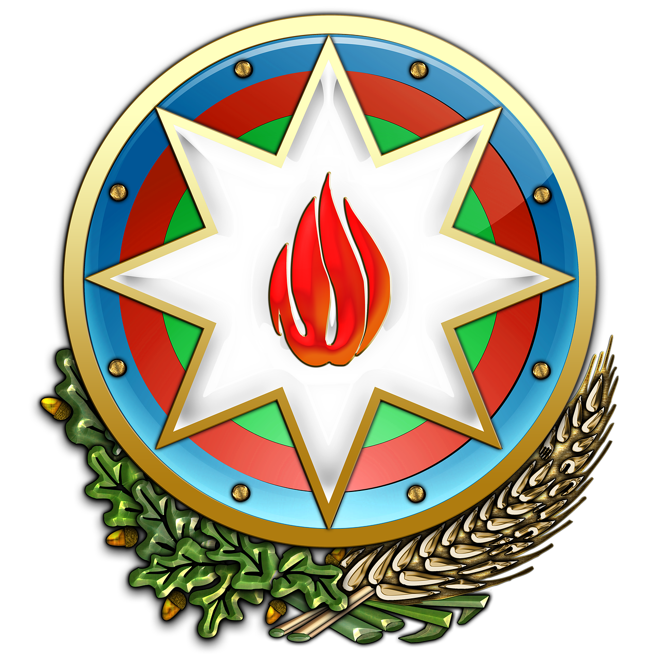 azerbaijan coat of arms heraldry free photo