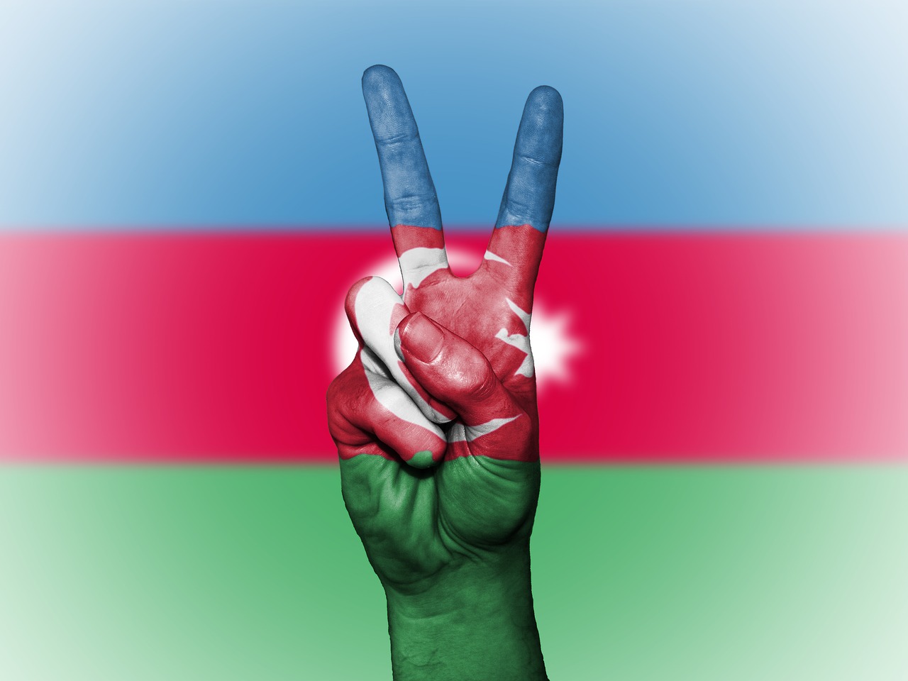 azerbaijan flag peace free photo