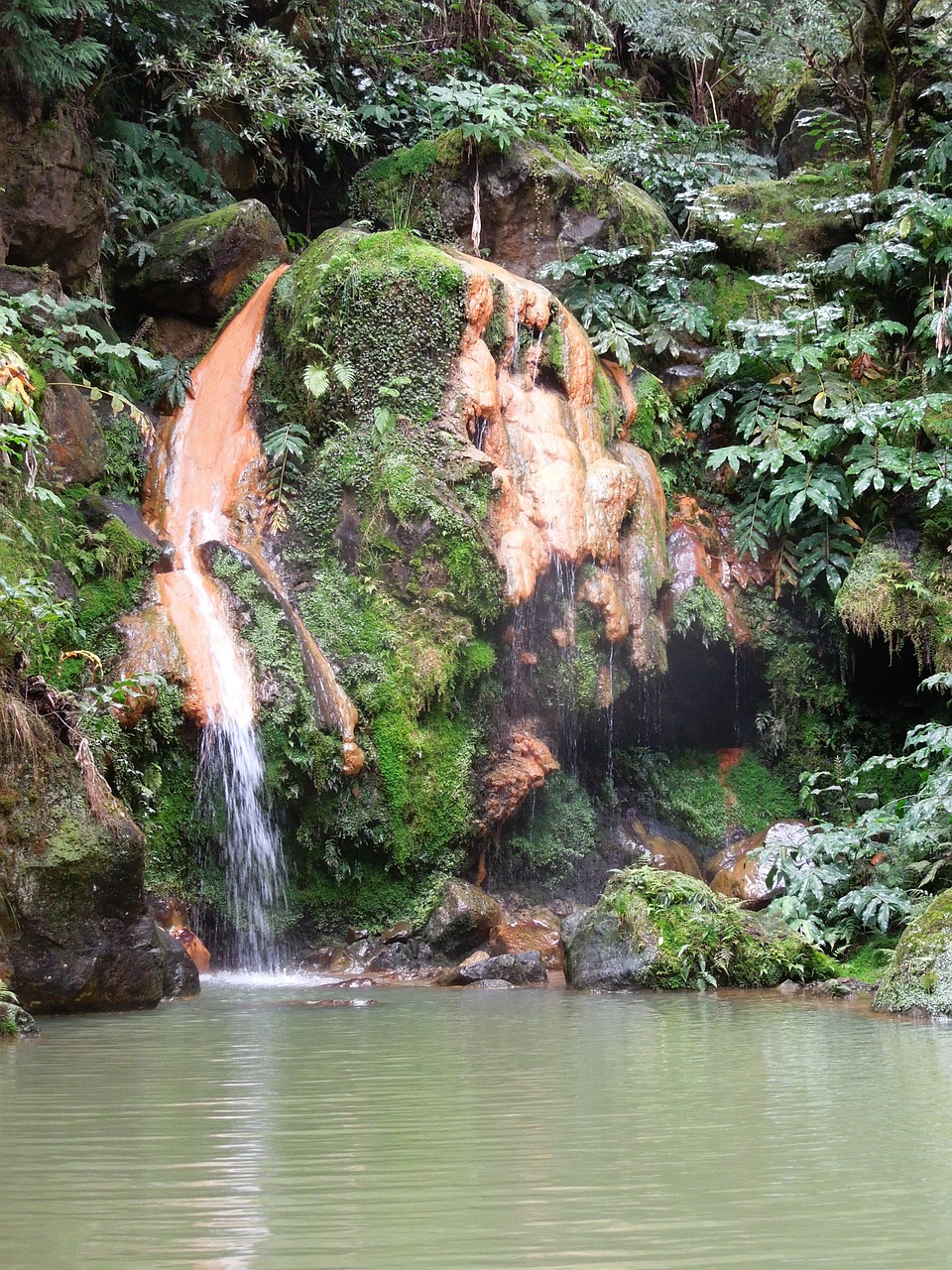 azores waterfall natural sources free photo