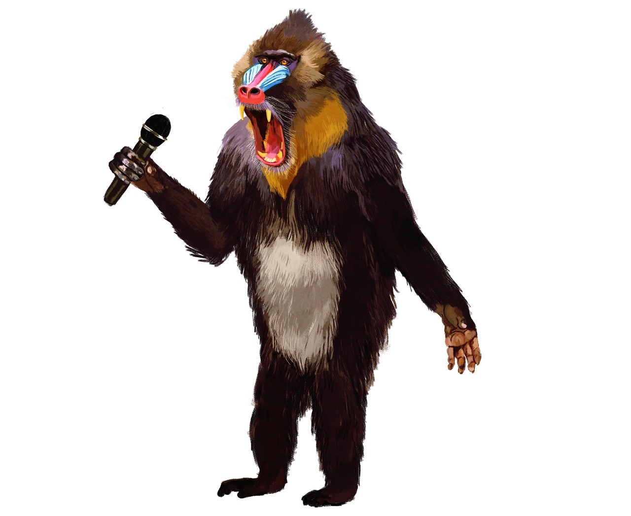 baboon microphone monologue free photo