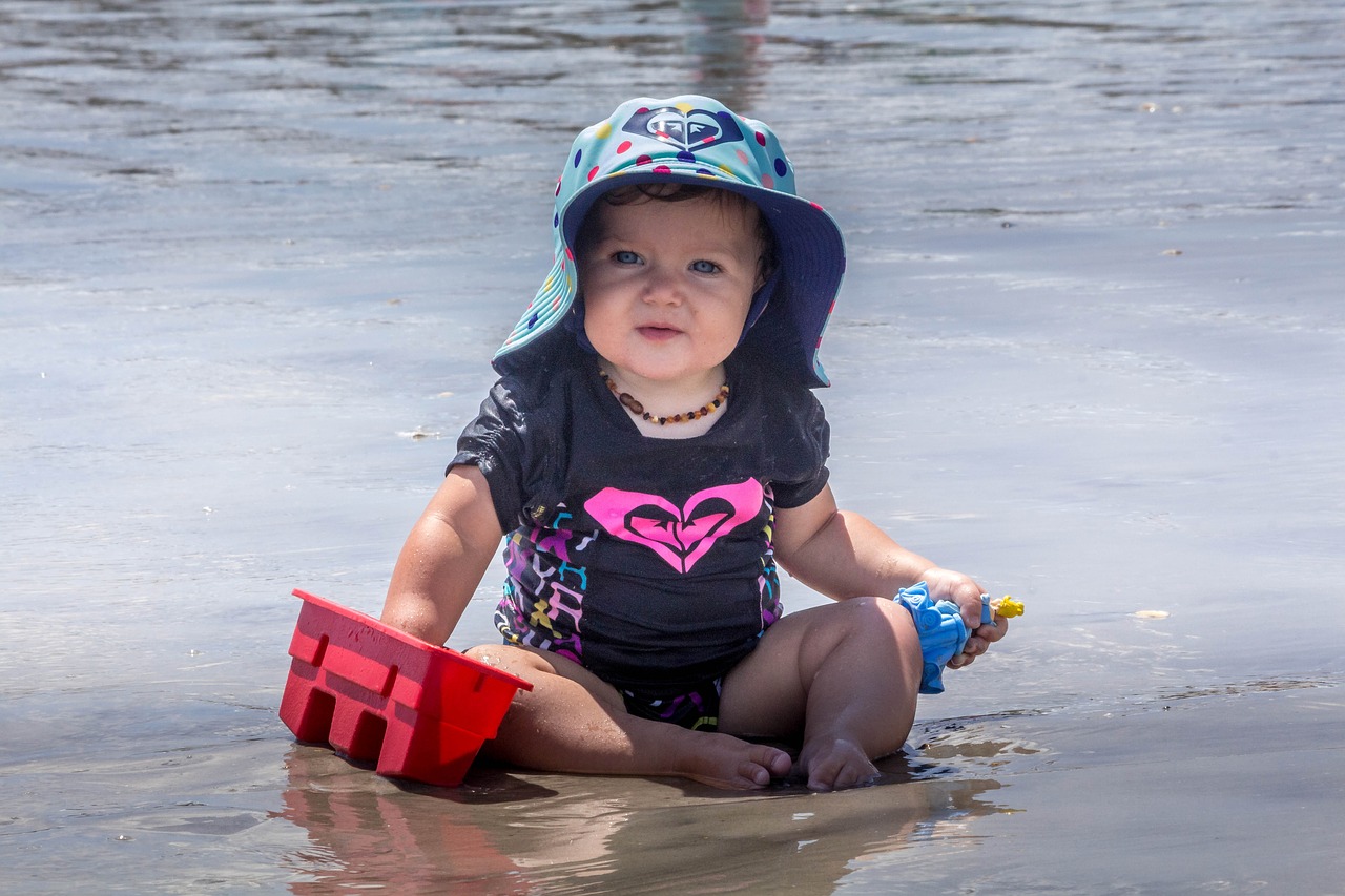 baby beach water free photo