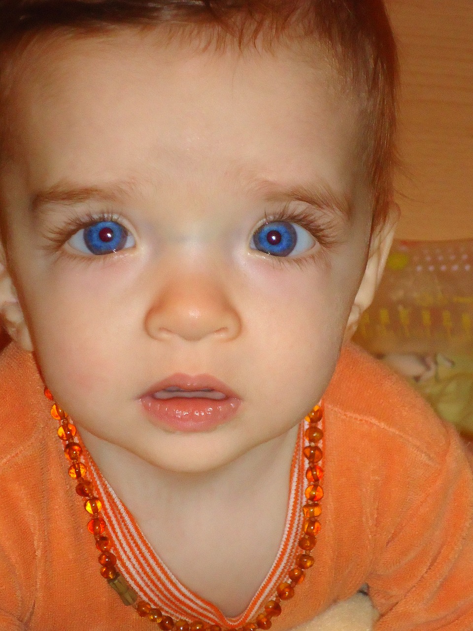 baby face blue eyes free photo