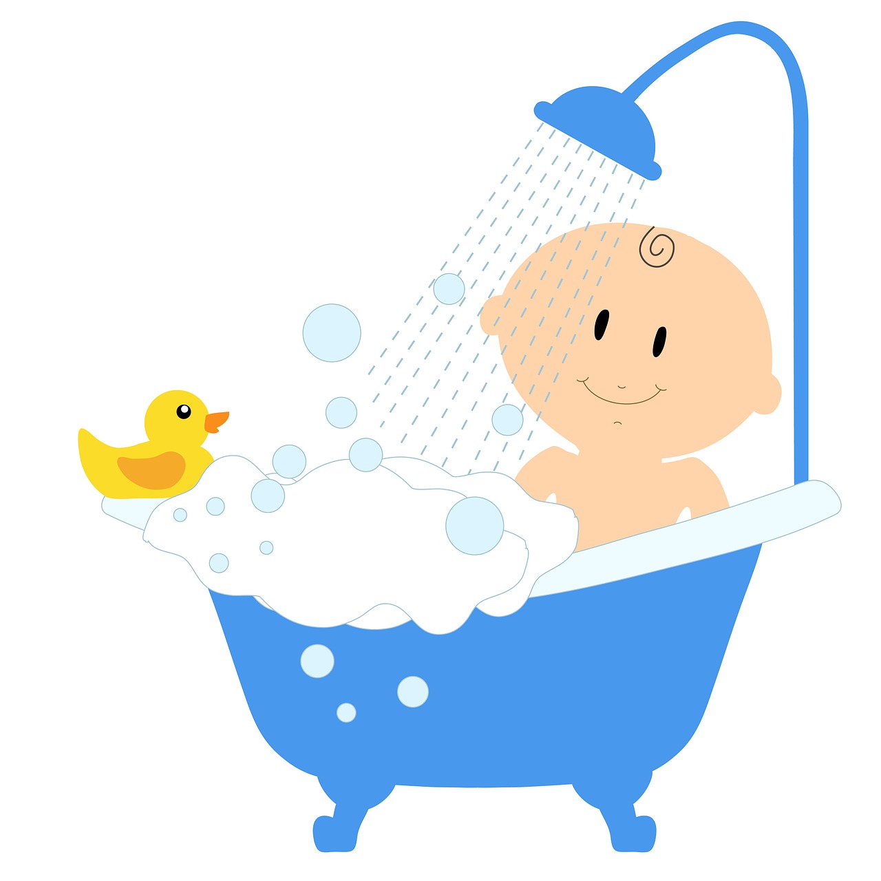 baby bath shower free photo