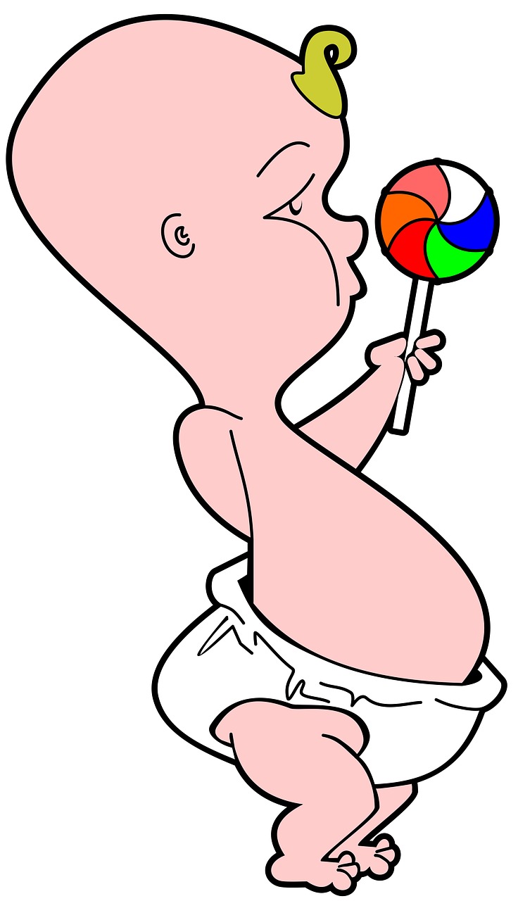 baby candy cartoon free photo