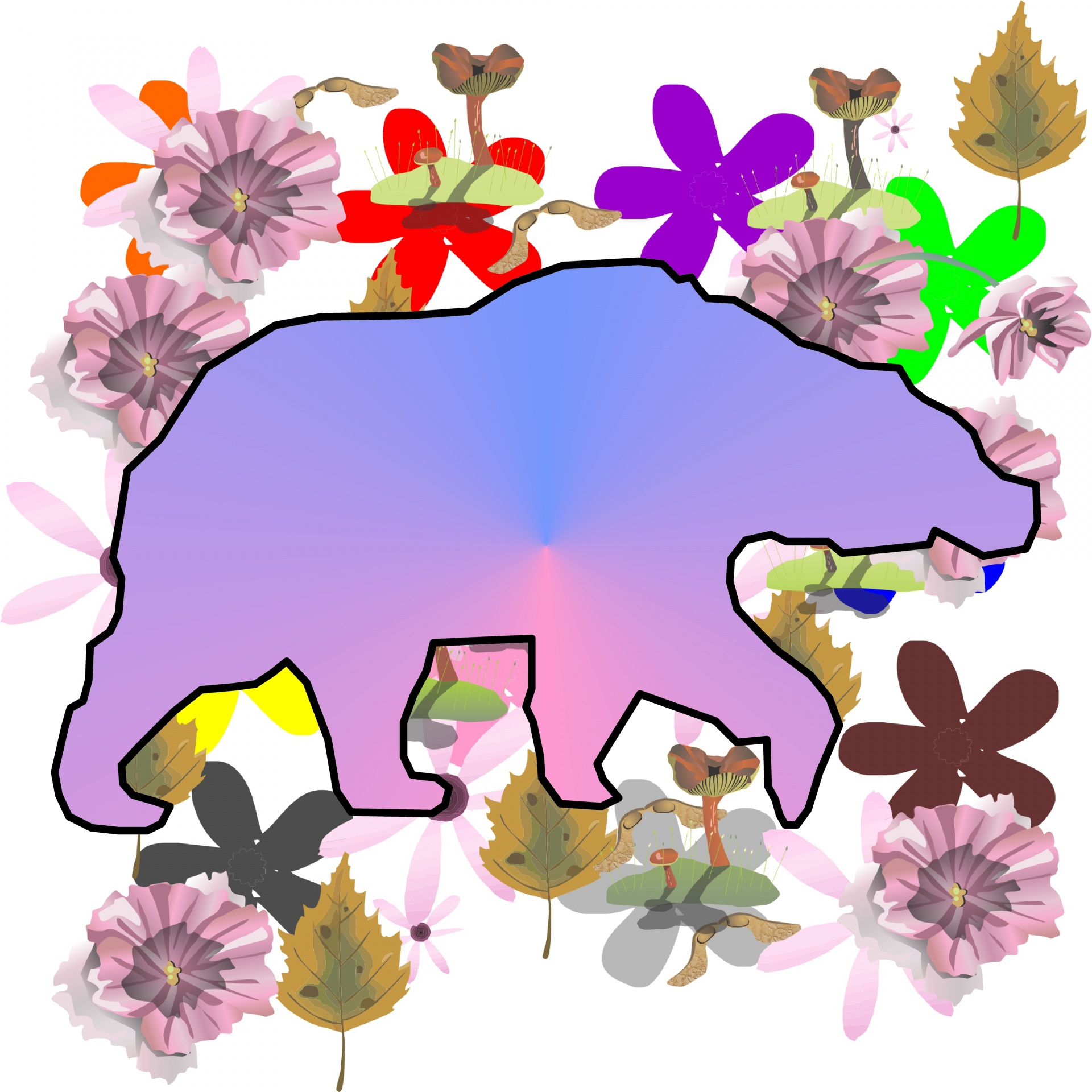 baby bear outline free photo