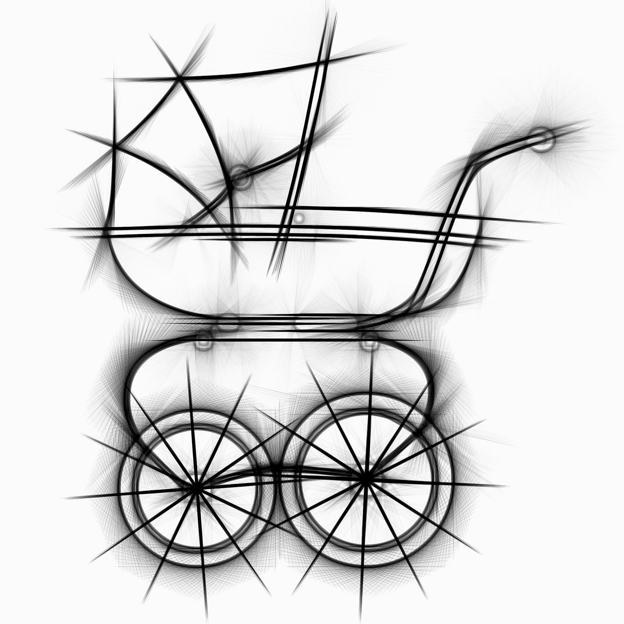 baby carriage drawing pencil free photo