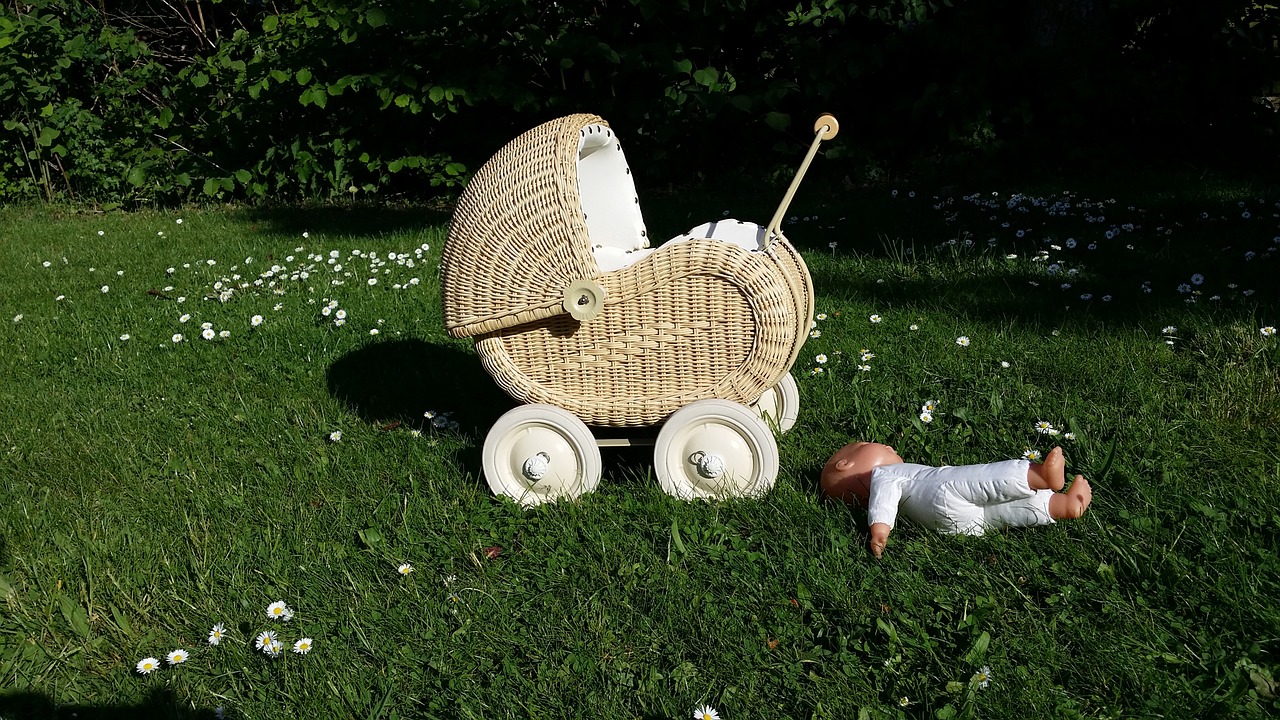 baby carriage doll prams doll free photo