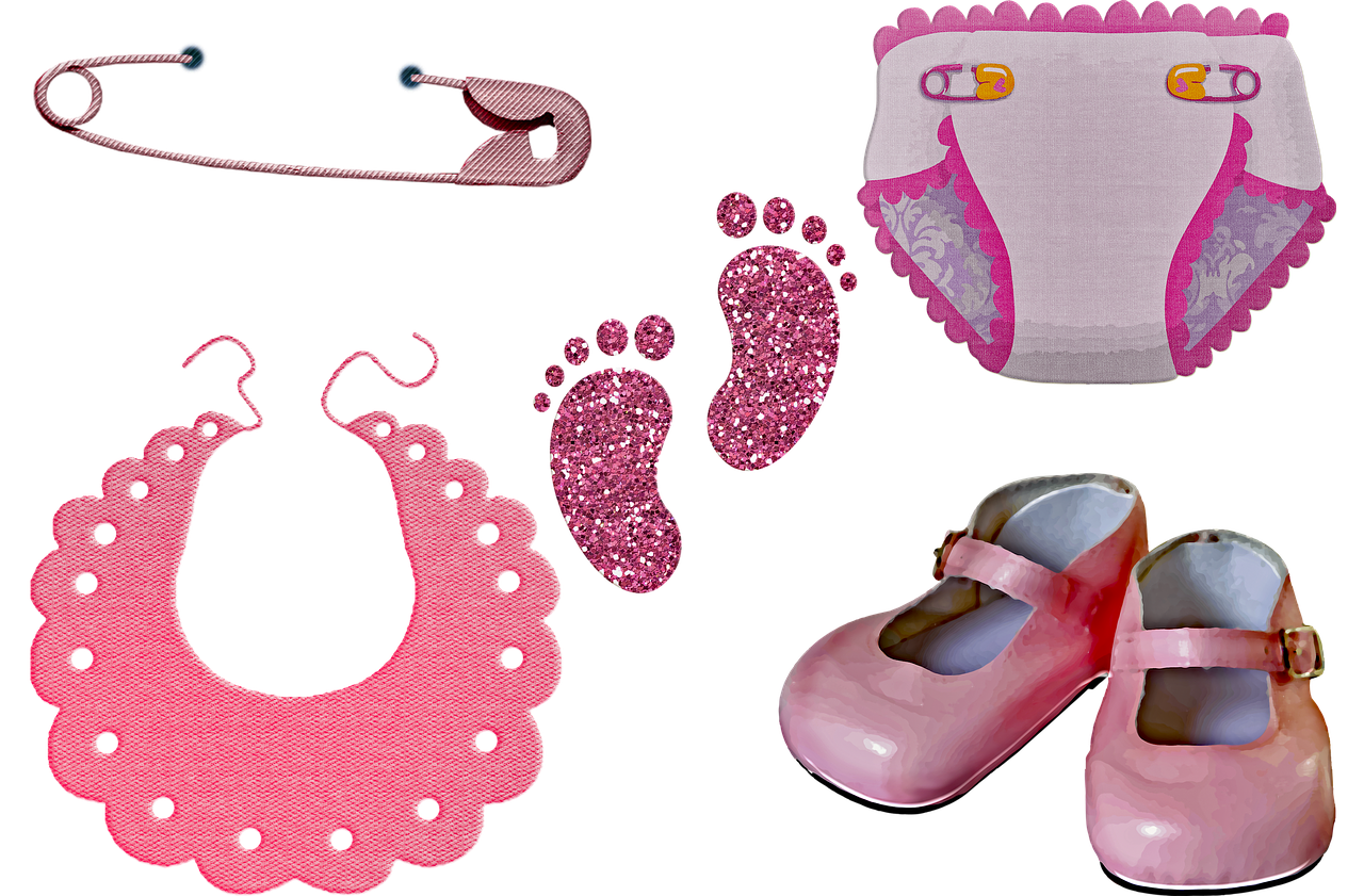 baby girl clothes  diaper  baby shoes free photo