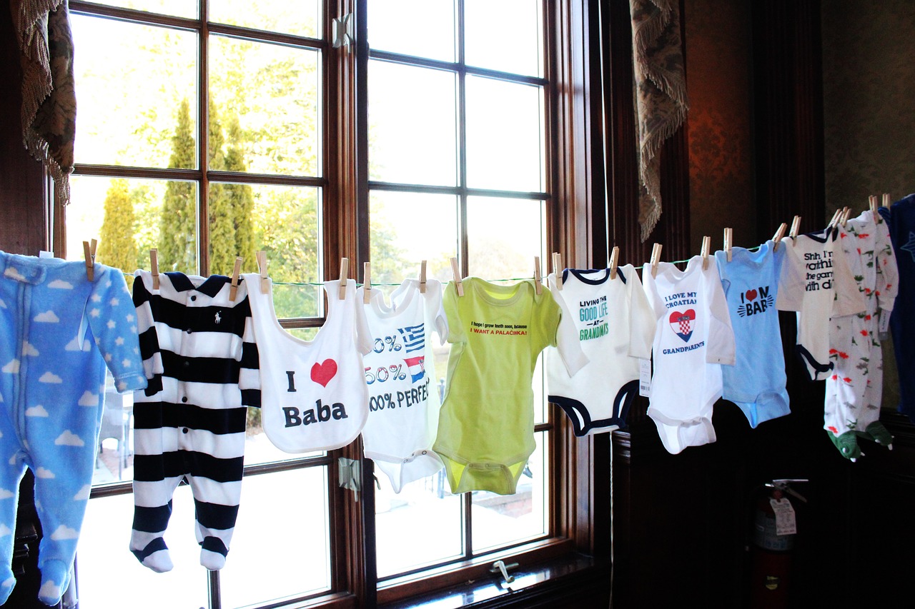 baby shower baby boy clothes line free photo