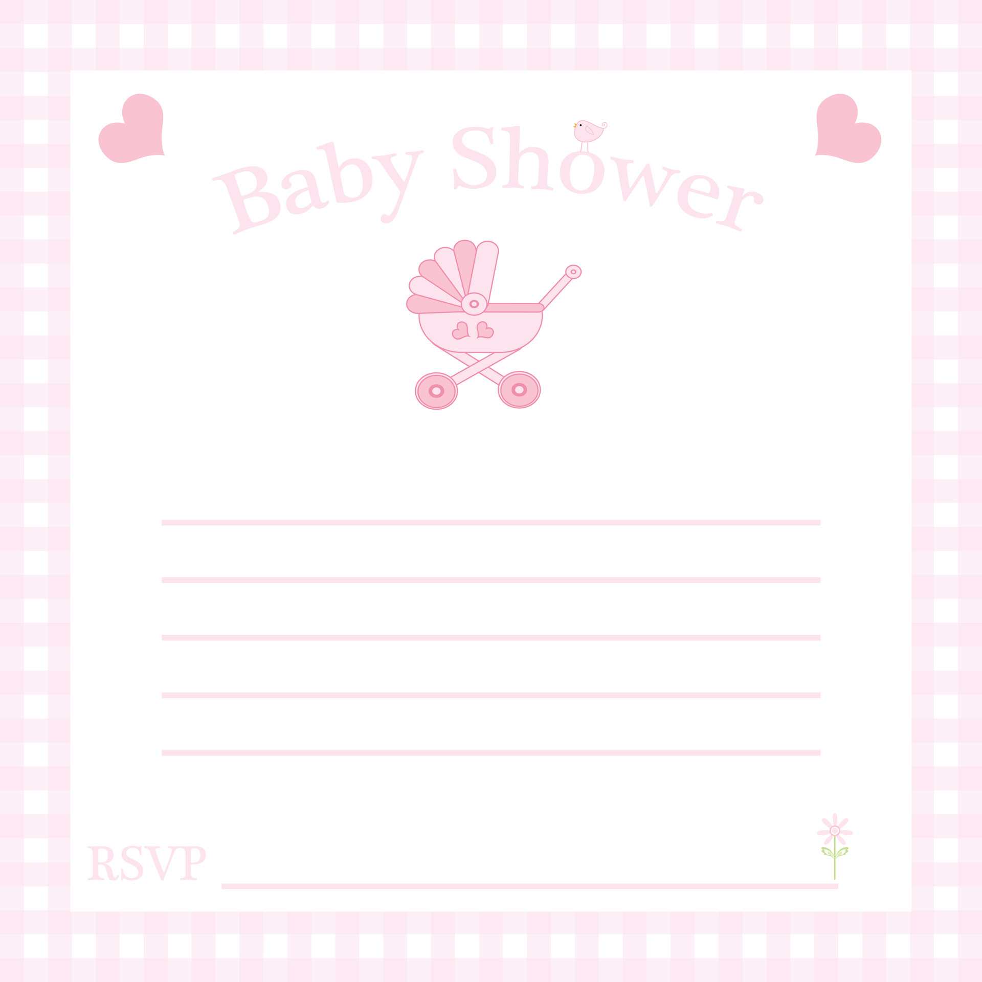 baby shower invitation template free photo