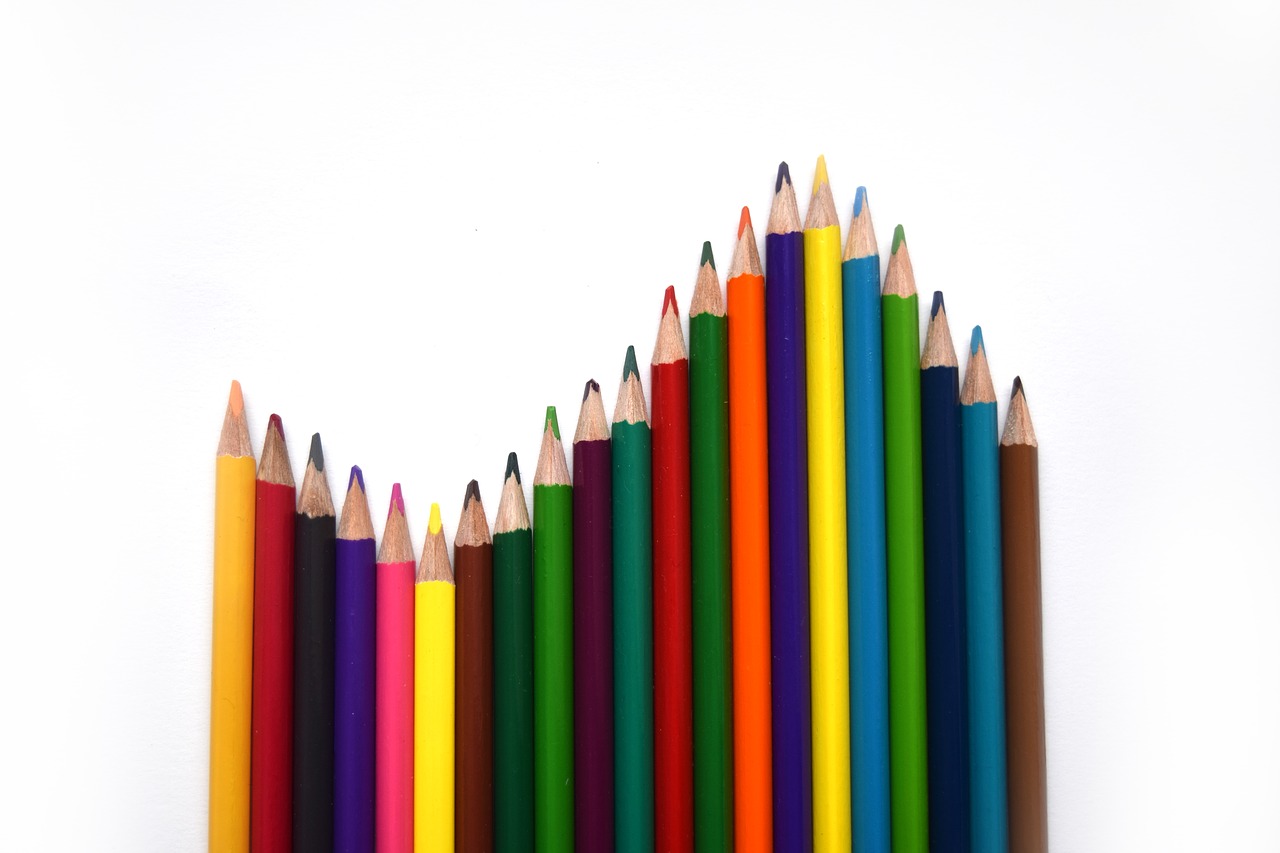 back to school pencils rainbow free photo
