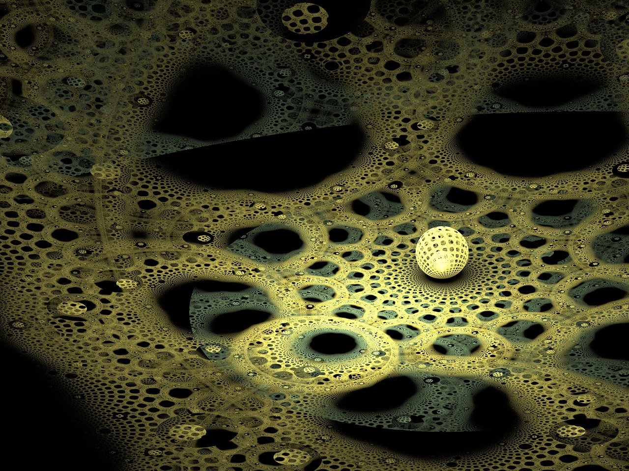 backdrop fractal sphere free photo