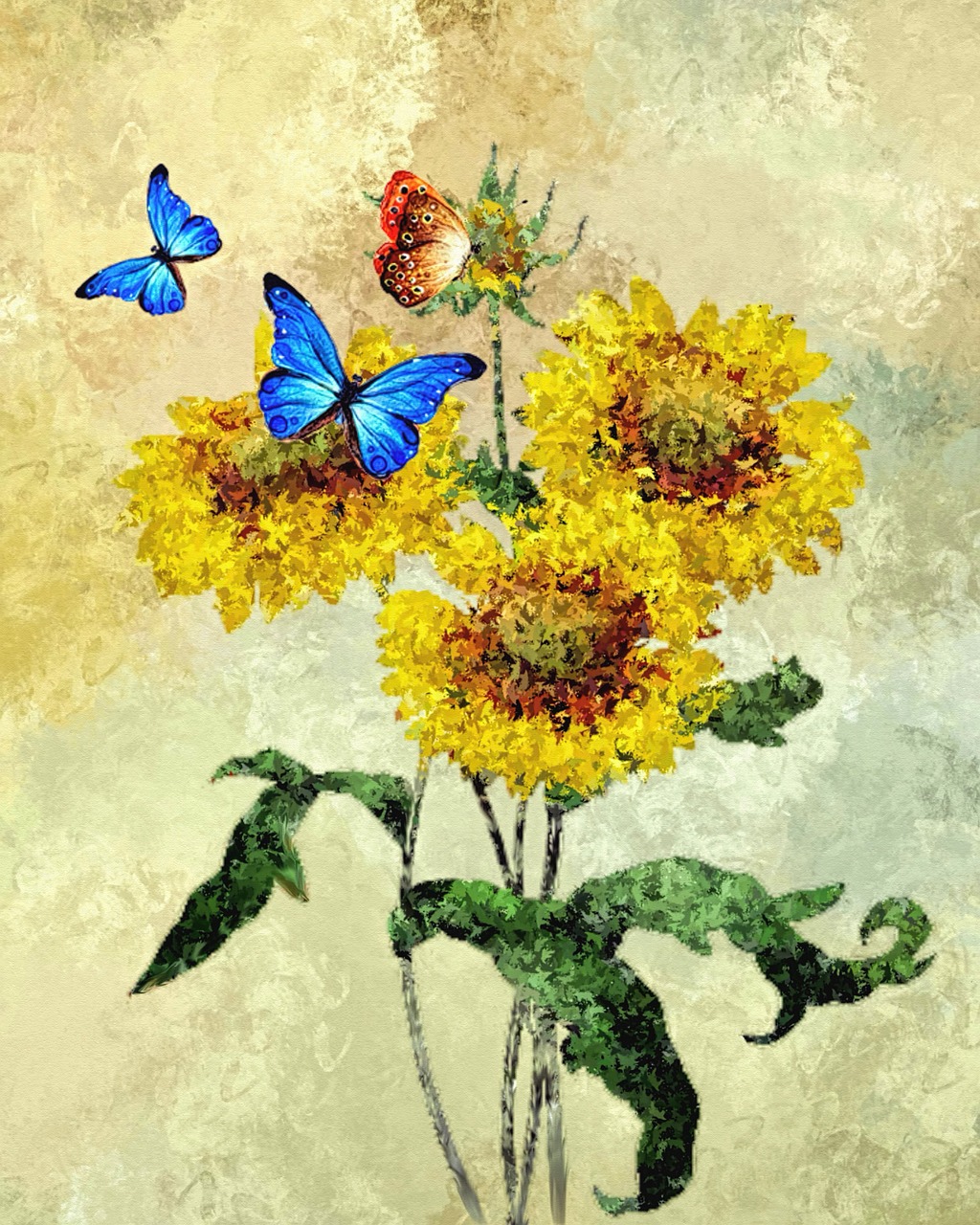 backdrop colorful butterfly free photo