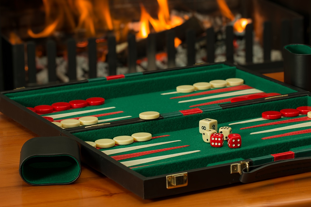 backgammon board game fireside free photo