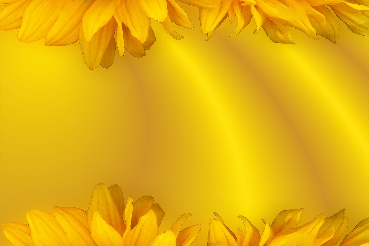 background yellow floral free photo