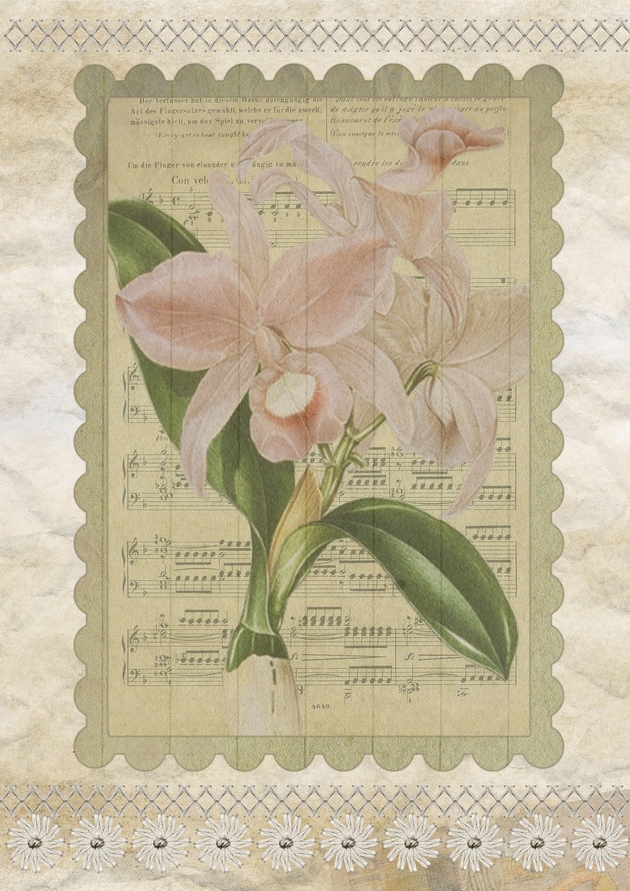 background vintage flower free photo