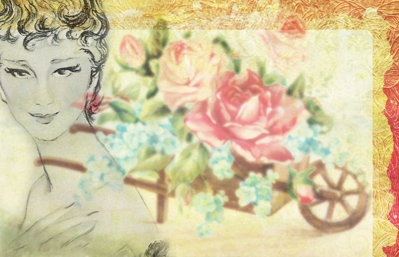 background vintage roses free photo