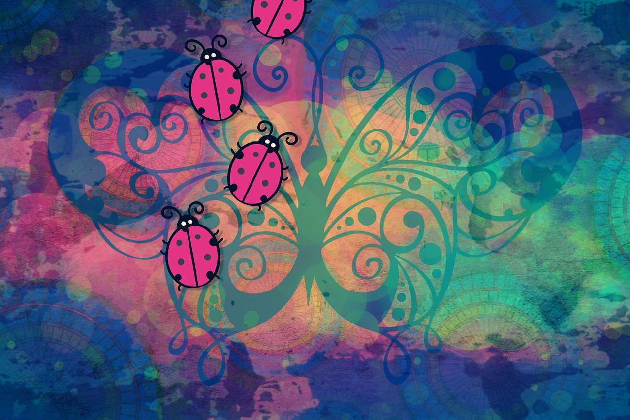 background colorful bugs free photo