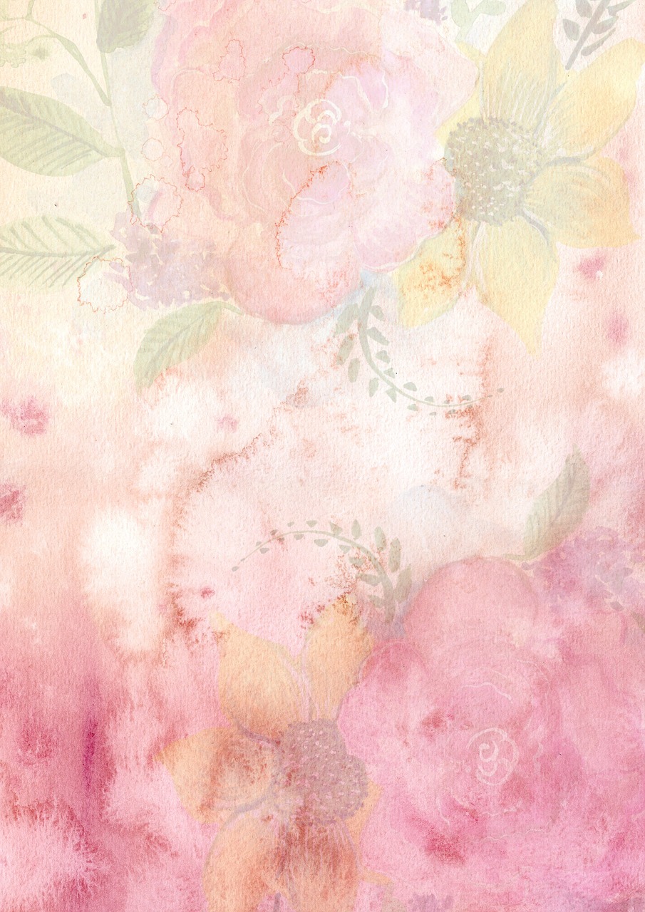 background watercolor flowers free photo