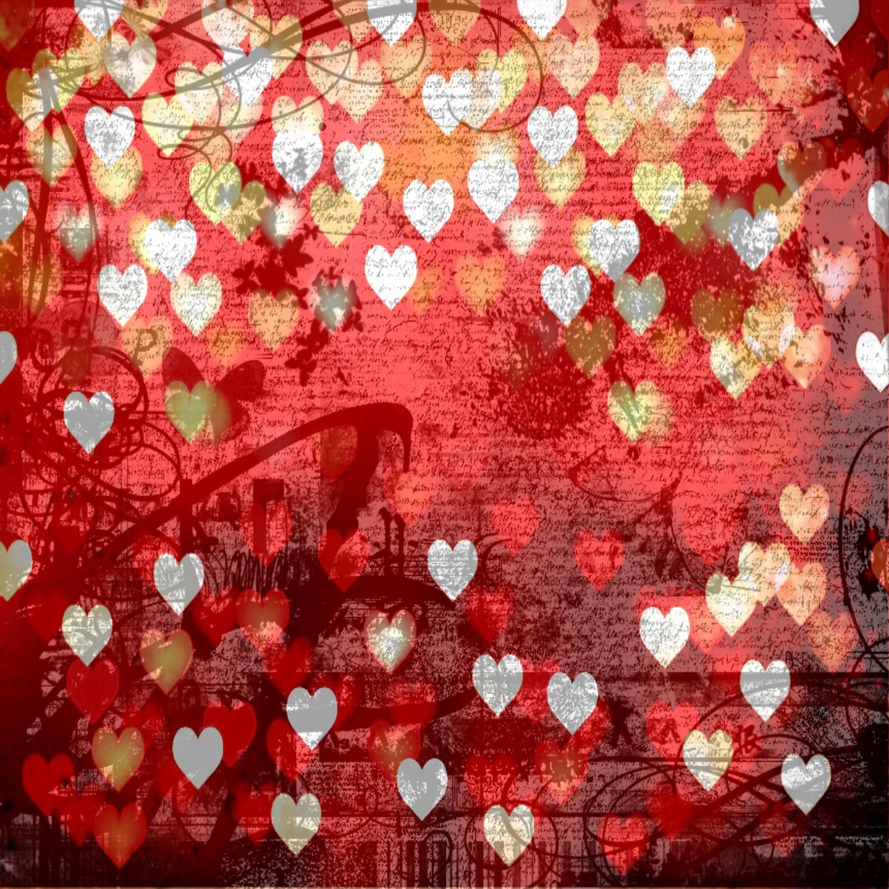 background texture hearts free photo