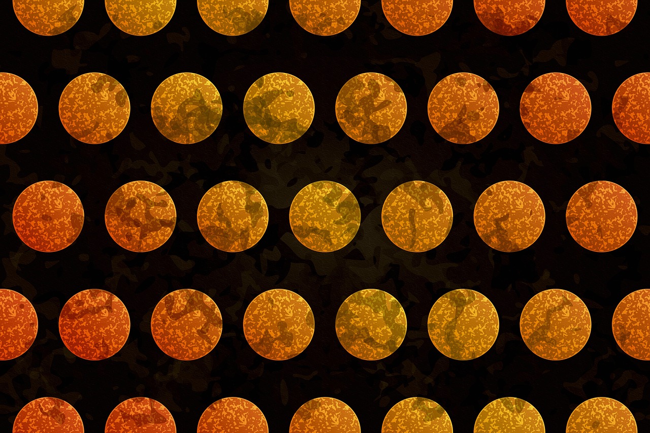 background gold polka dots free photo
