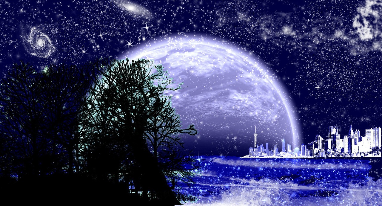background moon romantic free photo