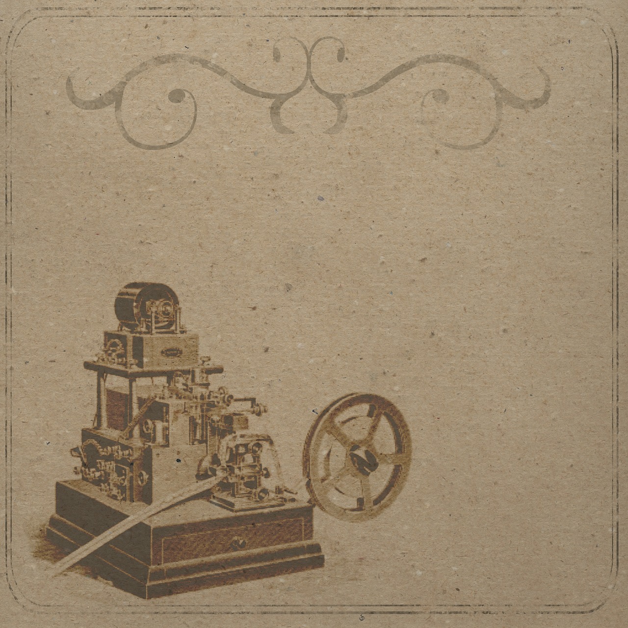background scrapbooking telegraph machine free photo