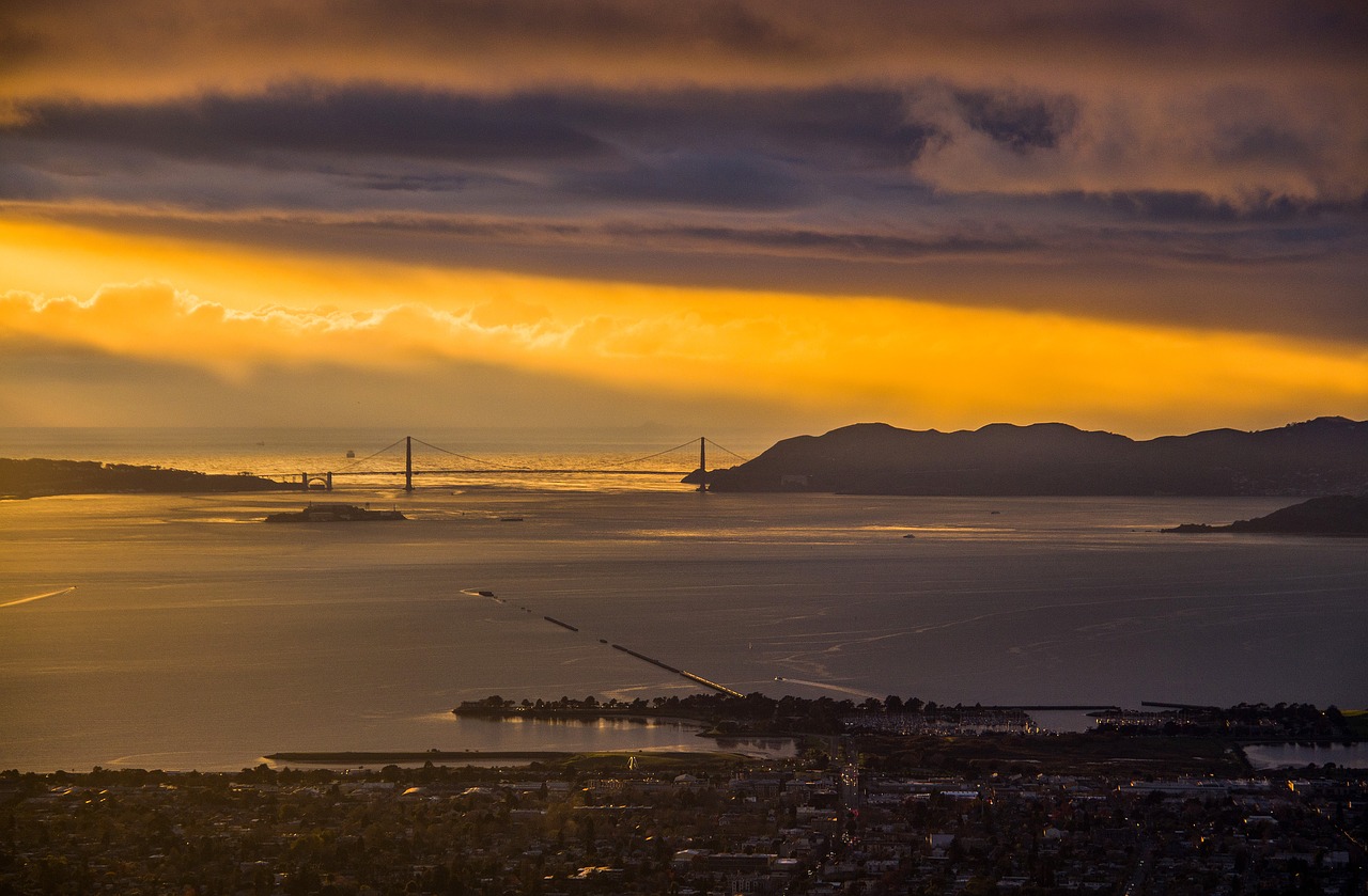 background sanfrancisco sunset free photo