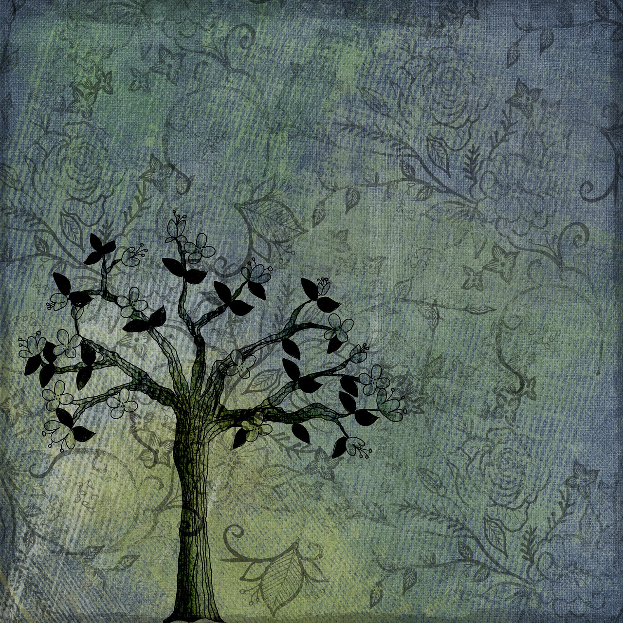 background scrapbook tree free photo