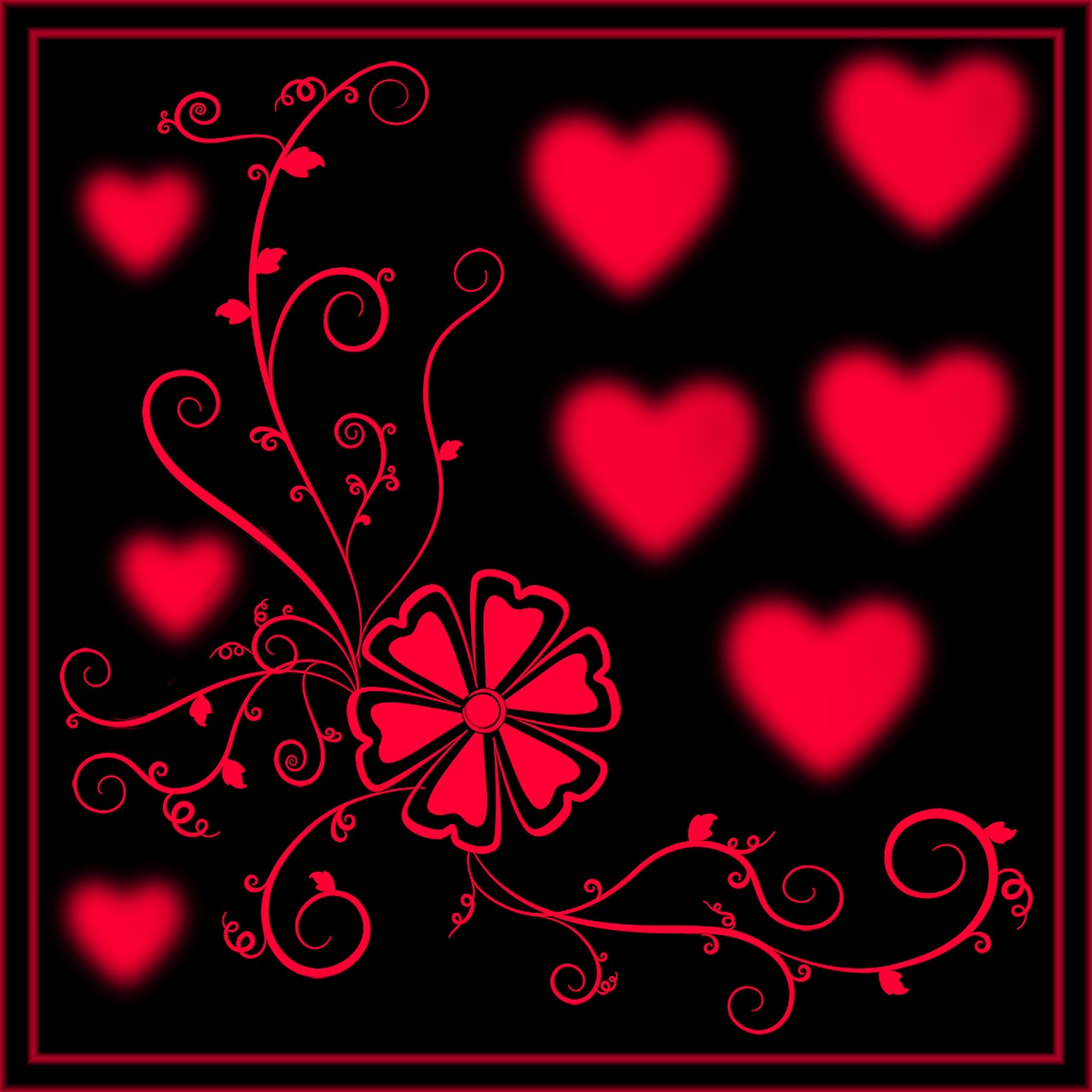 background hearts ornament free photo