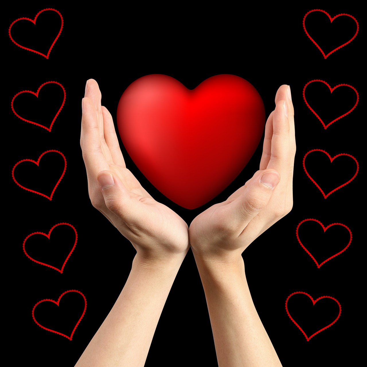 background hands heart free photo