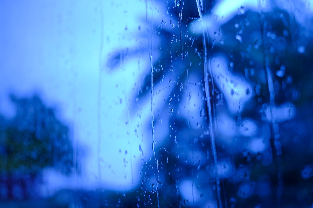 background  rain  blue free photo