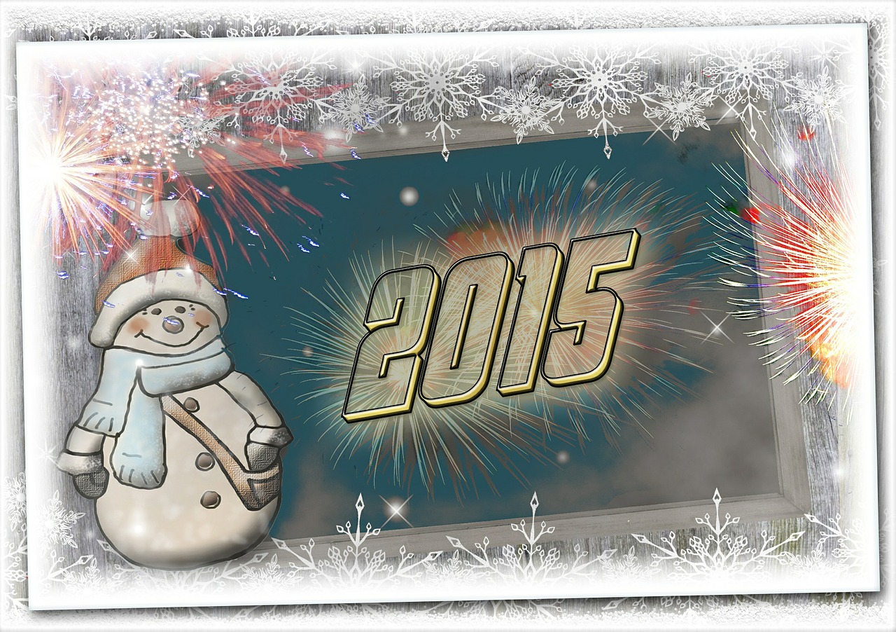 background snow man new year's day free photo