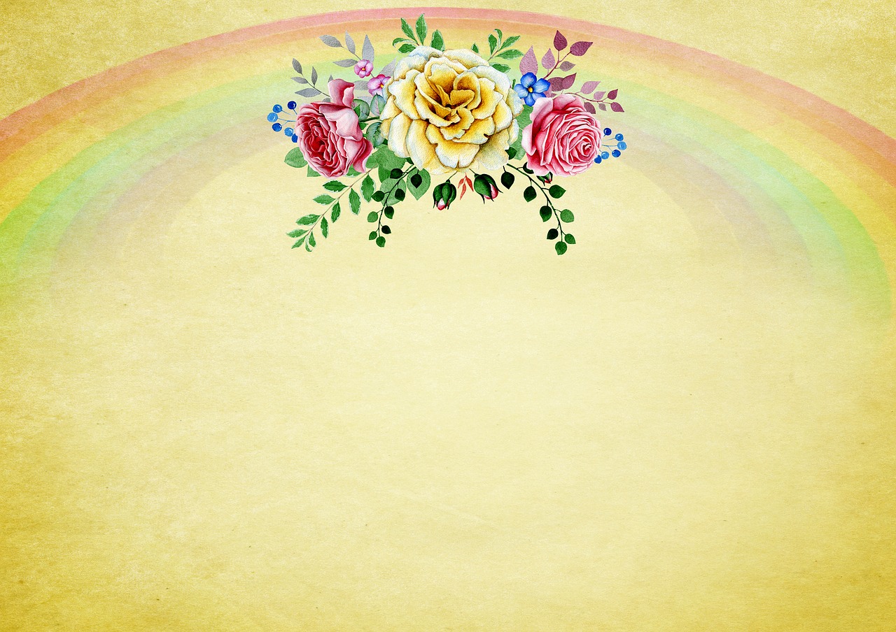 background image  rainbow  bouquet free photo