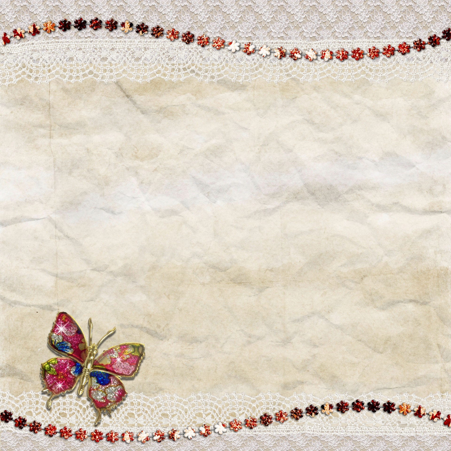 background scrapbook butterfly free photo